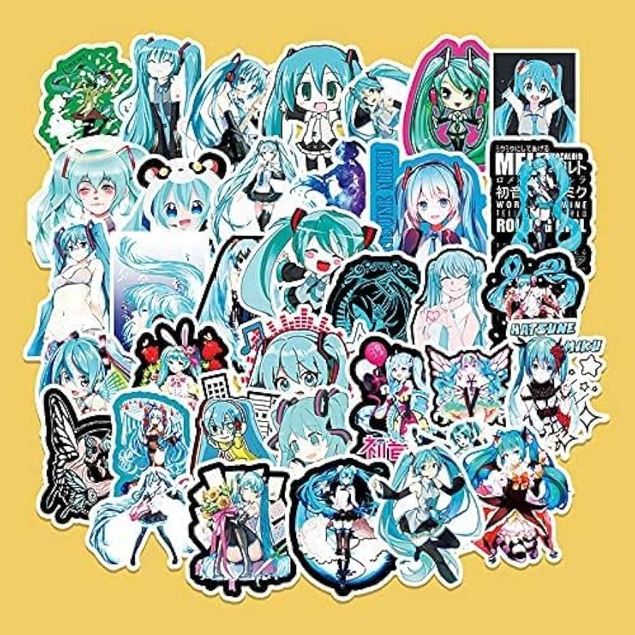 スケートボード 01 ジェルミ・クライン　初音ミク　　スプリームステッカー￼ スケボー スケート デッキ スケートボード HOOK UPS フック